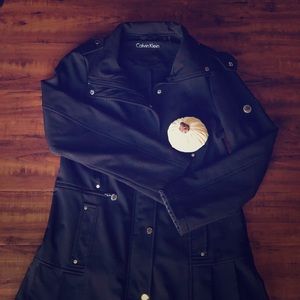 Black Calvin Klein Softshell Raincoat